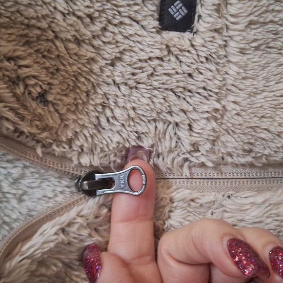 Columbia Cloudy Day Cream Fleece Full Zip Jacket. Size Medium NWT - Picture 5 of 11